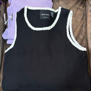 Vintage Michael Simon Black Knit Sleeveless Sweater